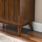 Modern Sideboard Cabinet with 2 Door, Buffet Cabinet with Adjustable Shelves Hard Wood Legs, Storage Cabinet