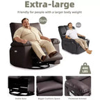 37.4 PU Leather Power Lift Recliner Chair, Adjustable Recliner, 1.5X Sponge Filling, Seat Width, Cup Holders, Ergonomic Single Sofa