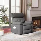 37.4 PU Leather Power Lift Recliner Chair, Adjustable Recliner, 1.5X Sponge Filling, Seat Width, Cup Holders, Ergonomic Single Sofa