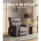 37.4 PU Leather Power Lift Recliner Chair, Adjustable Recliner, 1.5X Sponge Filling, Seat Width, Cup Holders, Ergonomic Single Sofa