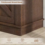 Rustic TV Stand, a simple grooved entertainment center with two doors and open shelves, suitable as a side table for living rooms and bedrooms.