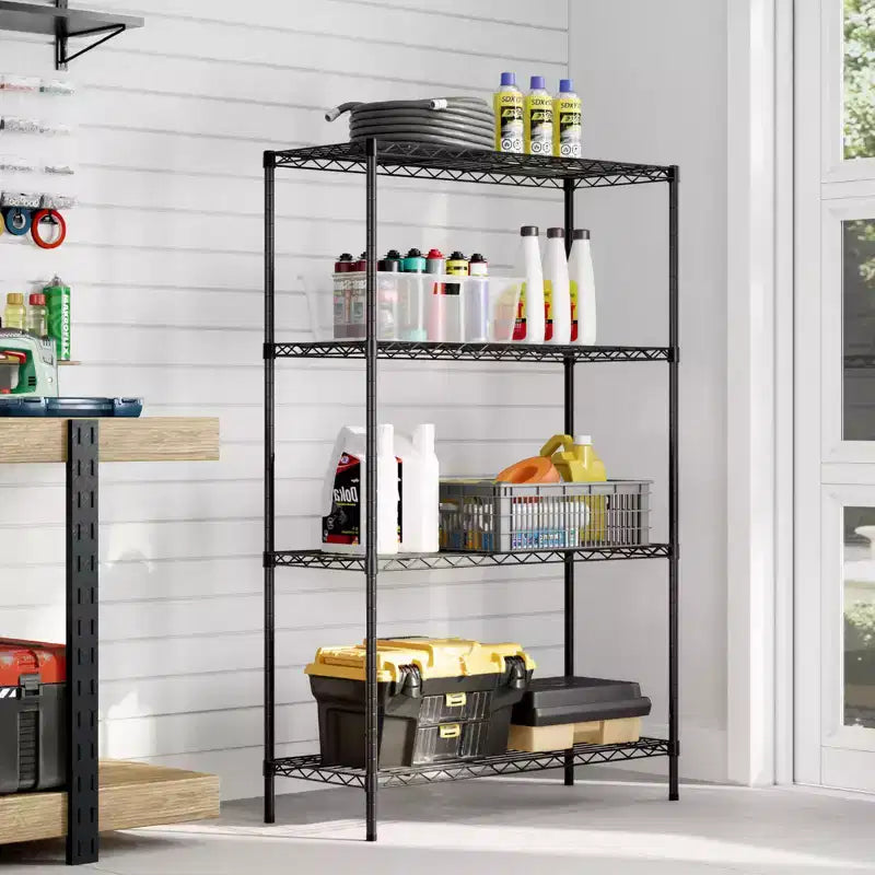 4 Tier Metal Wire Shelving Unit