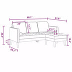 Sofa Set Black 173 x 131 x 67 cm Velvet