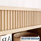 Fluted Bookshelf 70.8 Bookcase