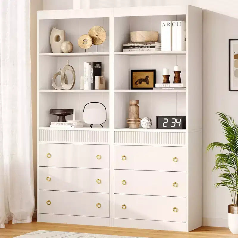 Fluted Bookshelf 70.8 Bookcase