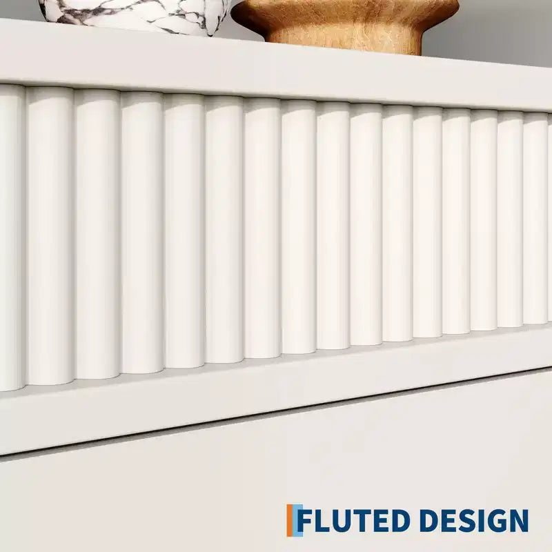 Fluted Bookshelf 70.8 Bookcase