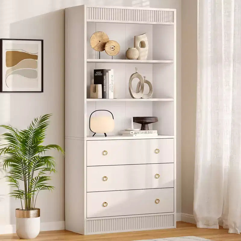 Fluted Bookshelf 70.8 Bookcase