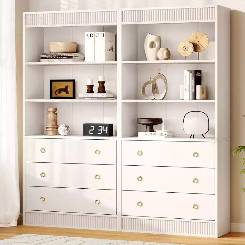 Fluted Bookshelf 70.8 Bookcase