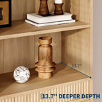 Fluted Bookshelf 70.8 Bookcase