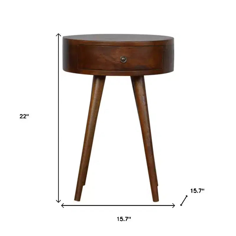 22 Chestnut Solid Wood One Drawer Nightstand