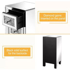 3-Drawer Mirrored Nightstand