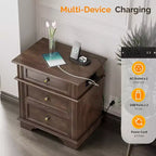 24 W Nightstand with Charging Station