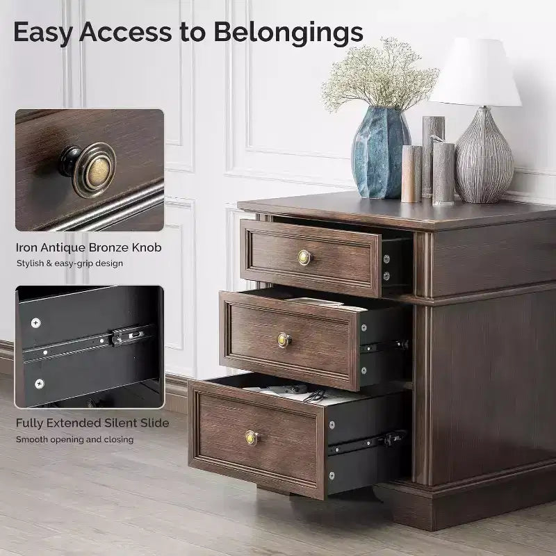 24 W Nightstand with Charging Station