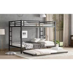 Queen over Queen Bunk Bed with Twin Trundle