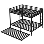 Queen over Queen Bunk Bed with Twin Trundle