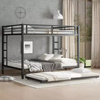 Queen over Queen Bunk Bed with Twin Trundle
