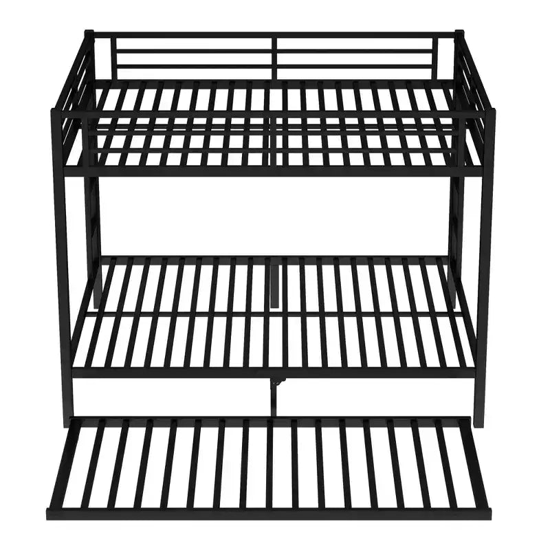 Queen over Queen Bunk Bed with Twin Trundle