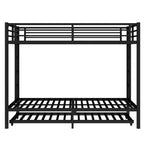 Queen over Queen Bunk Bed with Twin Trundle