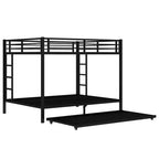 Queen over Queen Bunk Bed with Twin Trundle