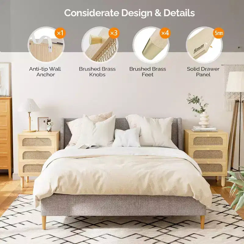 Rattan Nightstand