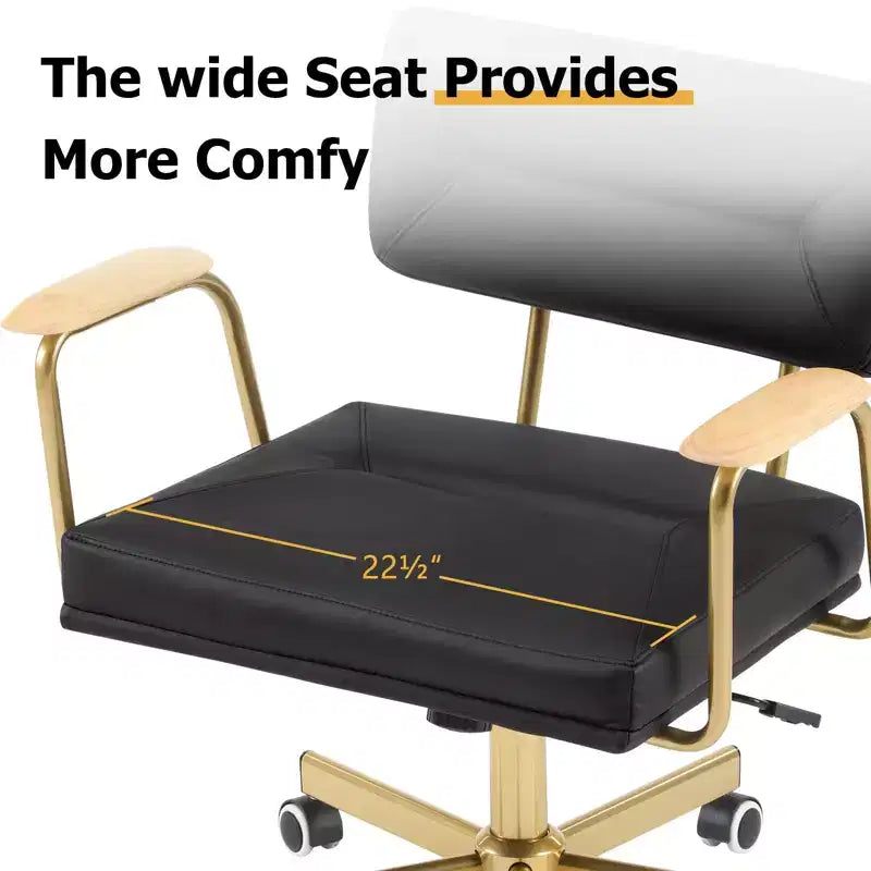 Office Desk Chair, Comfort Padded, Modern Style with 360 Swivel Wheels for Office/Study/Vanity/Home