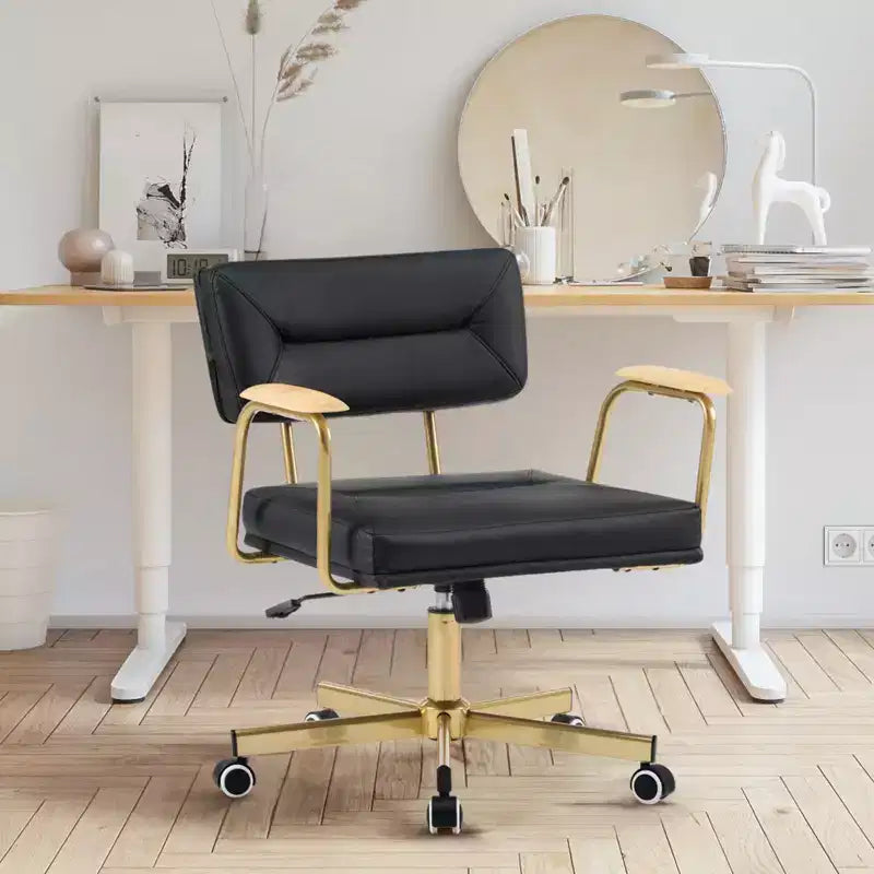 Office Desk Chair, Comfort Padded, Modern Style with 360 Swivel Wheels for Office/Study/Vanity/Home