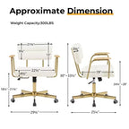 Office Desk Chair, Comfort Padded, Modern Style with 360 Swivel Wheels for Office/Study/Vanity/Home