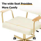 Office Desk Chair, Comfort Padded, Modern Style with 360 Swivel Wheels for Office/Study/Vanity/Home