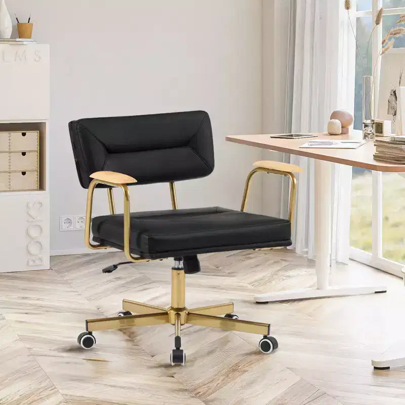 Office Desk Chair, Comfort Padded, Modern Style with 360 Swivel Wheels for Office/Study/Vanity/Home