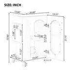 20 Bathroom Vanity with Sink, Freestanding Bathroom Vanity Ceramic Sink Combo Set Storage Cabinet with Adjustable Shelves