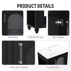 20 Bathroom Vanity with Sink, Freestanding Bathroom Vanity Ceramic Sink Combo Set Storage Cabinet with Adjustable Shelves