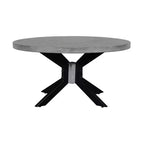 Root Mango Wood Round Dining Table Gray