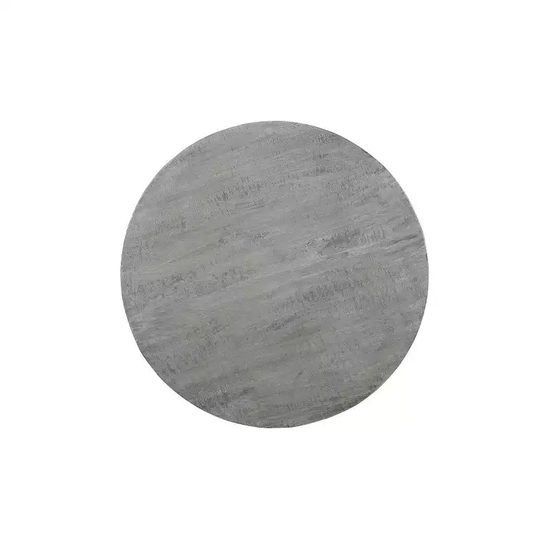 Root Mango Wood Round Dining Table Gray