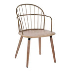 Riley Dining Chair Antique Copper/White Wash - Lumisource: Farmhouse Style, Spindle-Back, Wood & Metal Frame