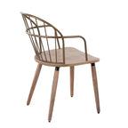 Dining Chair Antique Copper/White Wash: Farmhouse Style, Spindle-Back, Wood & Metal Frame