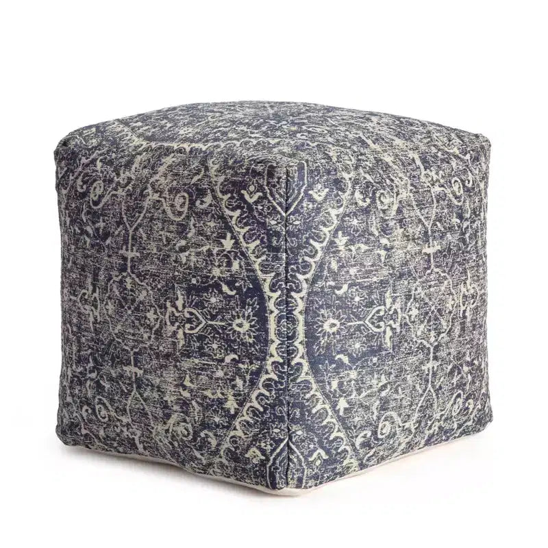 Pouf Blue/Ivory