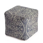 Pouf Blue/Ivory