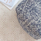Pouf Blue/Ivory
