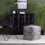 Pouf Blue/Ivory