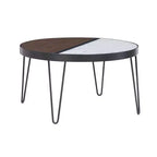 32" Faux Marble and Wood Coffee Table