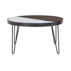 32" Faux Marble and Wood Coffee Table