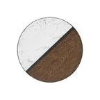 32" Faux Marble and Wood Coffee Table