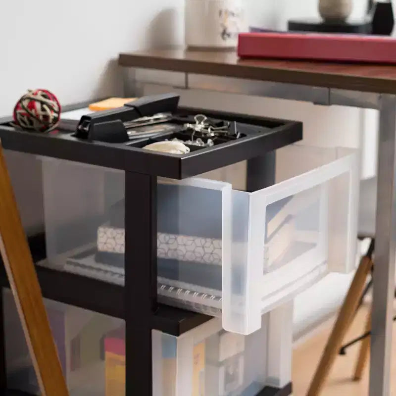 Medium 3 Drawer Cart with Organizer Top