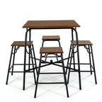 5PCS Bar Table Set Counter Height Dining Set