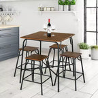 5PCS Bar Table Set Counter Height Dining Set