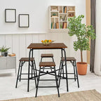 5PCS Bar Table Set Counter Height Dining Set