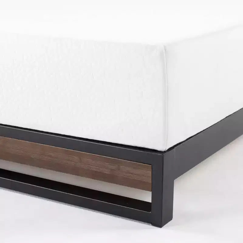 6 Platform Bed Frame Gray Wash