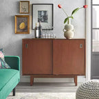 Console Table with Reversible Sliding Doors
